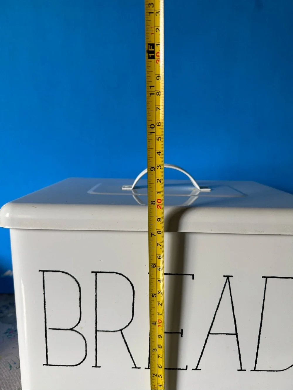 Vintage White Bread Box Storage Canister - Kitchen Counter Organizer